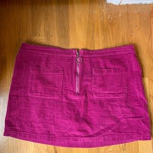 Hot Pink Corduroy Mini Skirt